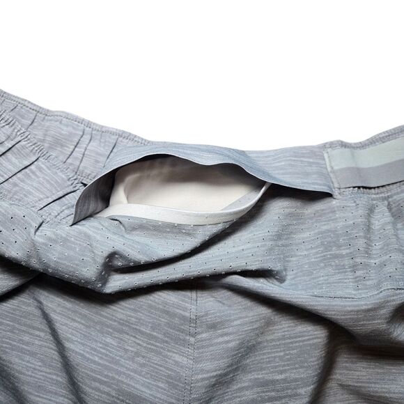 Men's Lululemon Surge Short 6" - Heather Allover Sea Salt Light Cast - Picture 8 of 10